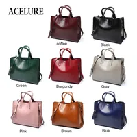 ACELURE Leather Handbags Big Women Bag High Quality Casual Female Bags Trunk Tote Spanish Brand Shoulder Bag Ladies Large Bolsos