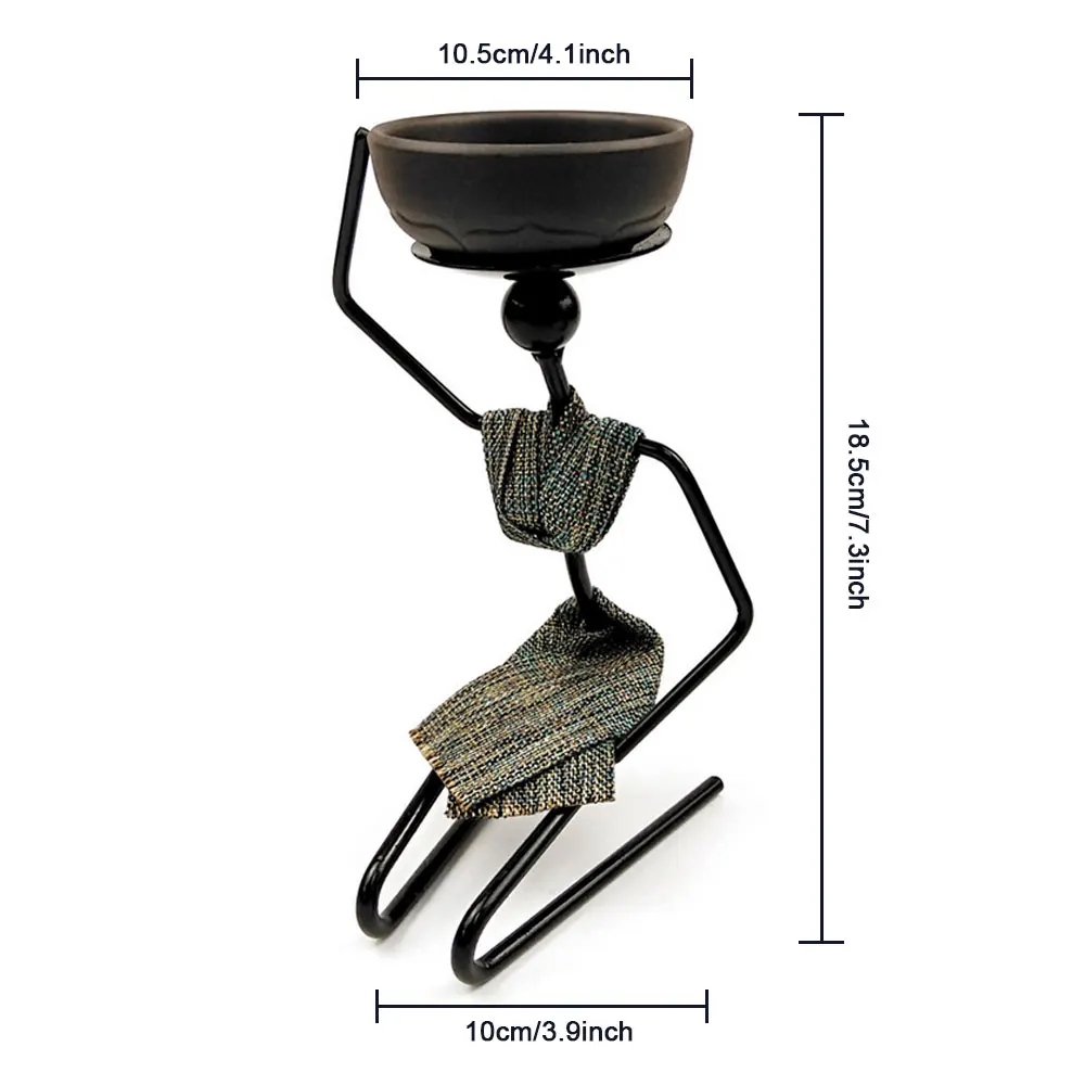 Подсвечник из кованого железа в африканском стиле для женщин, металлический подсвечник, подсвечник, бра для домашнего декора, настольные художественные украшения - Цвет: 5