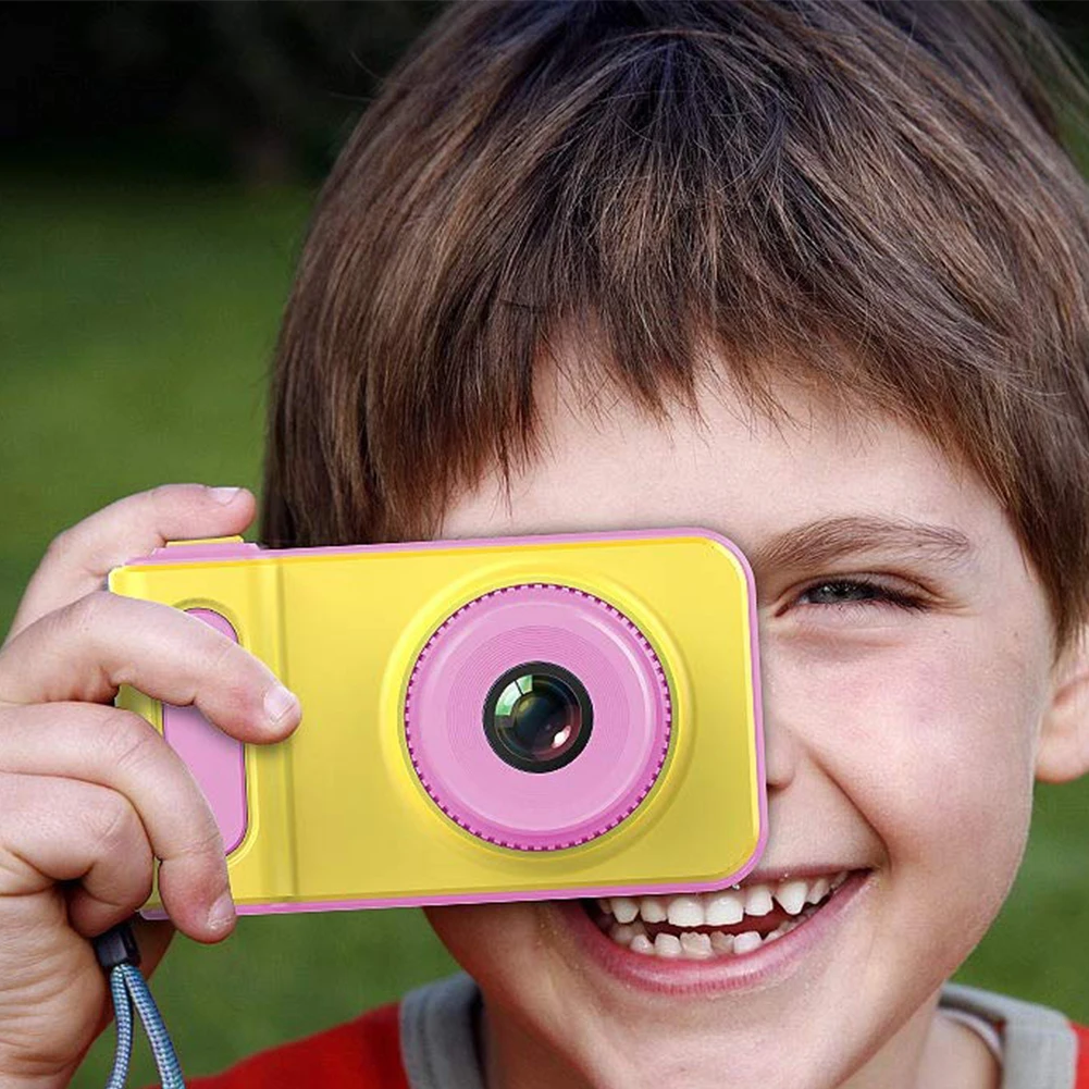 Батарея питание фотография детский фотоаппарат мини цифровой HD Экран игрушка видеокамера милые 2 дюймов телефона PU кожаные женские подарки Anti-shake