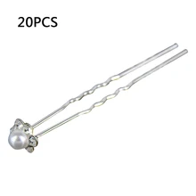 20 шт. свадебные шпильки кристалл жемчуг цветок свадебные шпильки Инструменты для укладки волос аксессуары подружки невесты Braide парикмахерские зажимы