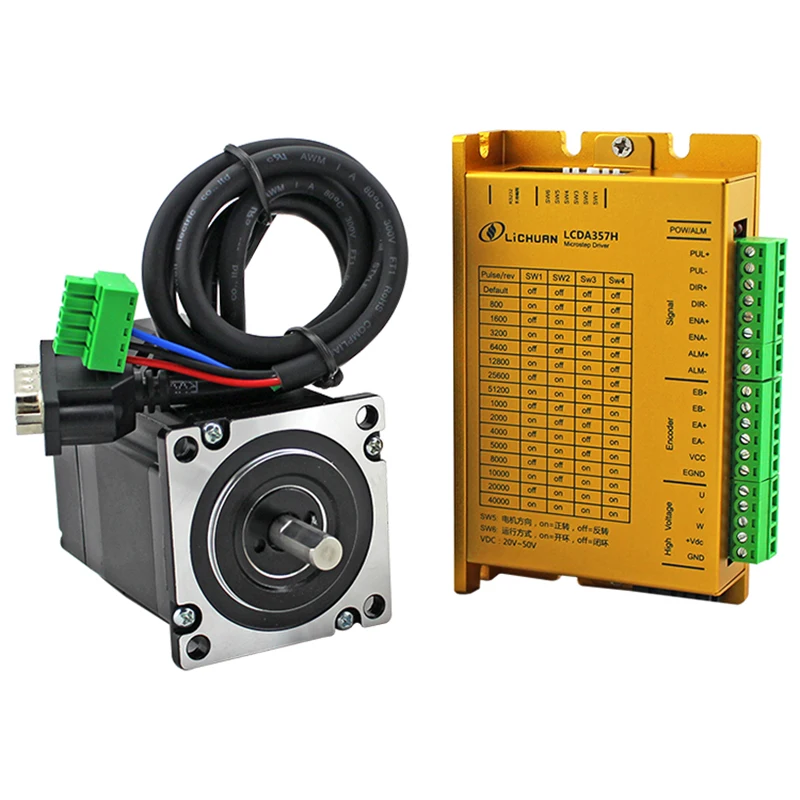 

Nema23 2Nm closed loop stepper motor driver kit hybrid step servo closed loop motor Set LCDA357H+LC57H380