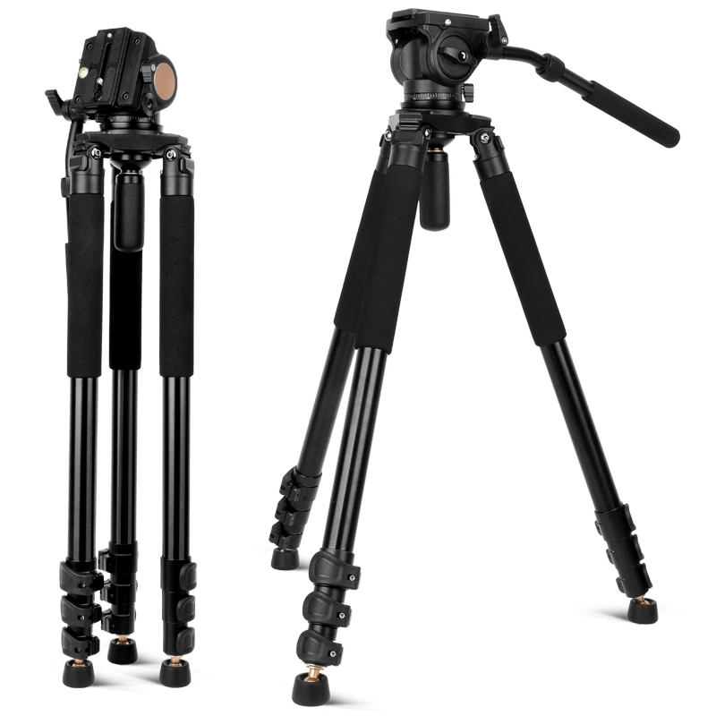 2018 Q680 new upgrade flip leg lock professional camera tripod 192cm heavy duty tripod lit with