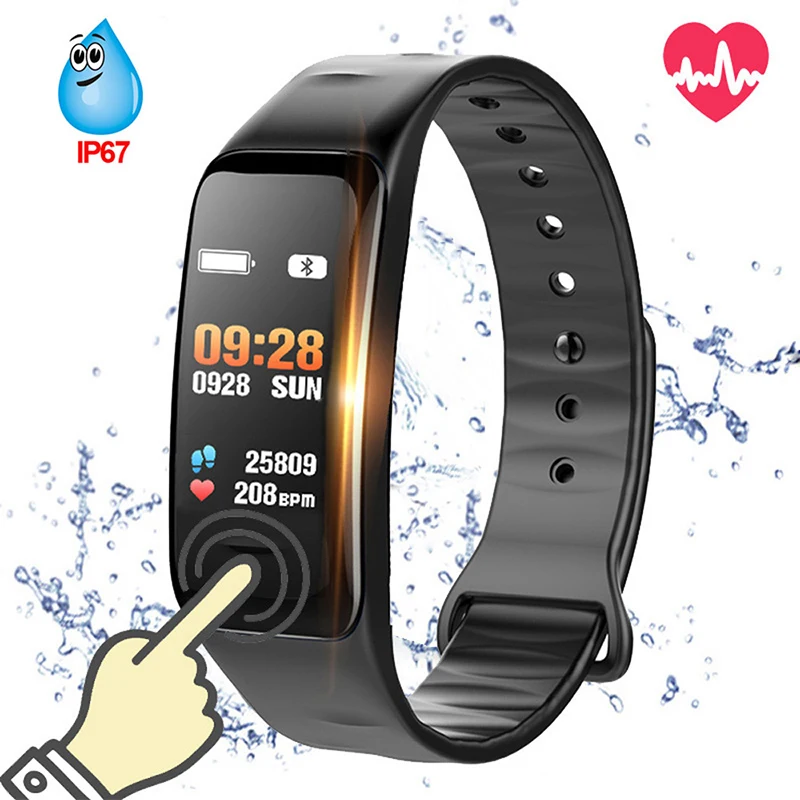 

C1S Color Screen Sport Smart Bracelet Men Women Fitness Tracker hey plus Smartband Blood Pressure/ Oxygen Heart Rate Monitor