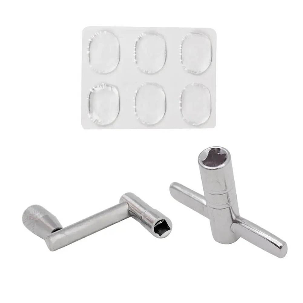3 шт./компл. Snare Drum Mute Pads + клавиша настройки барабанов гаечный ключ набор для