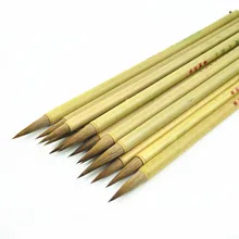 Конский волос кисточка для китайской каллиграфии ручка шерстяные волосы обычный скрипт Кисть ручка шерсть ласки китайская Акварельная живопись набор кистей