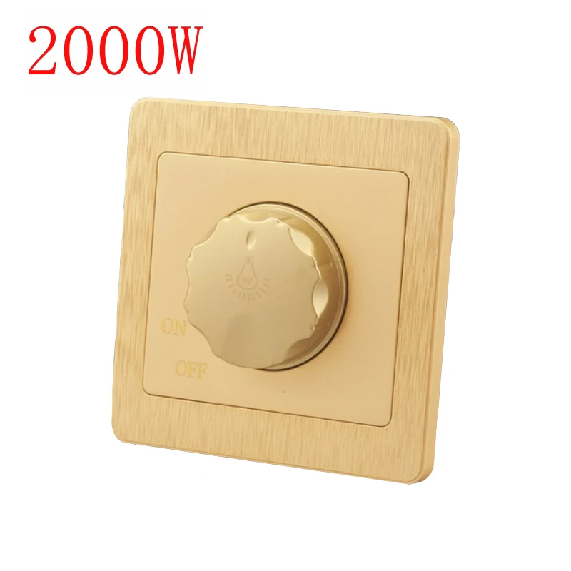 2000W Dimmer 220V Wall Dimming Switch Incandescent Light Dimming With