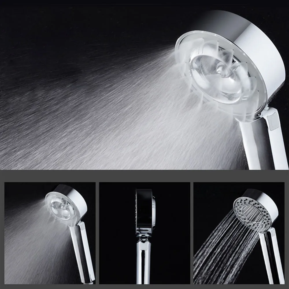 High Pressure Shower Head Handheld Showerhead With ON OFF Pause Water Saving 