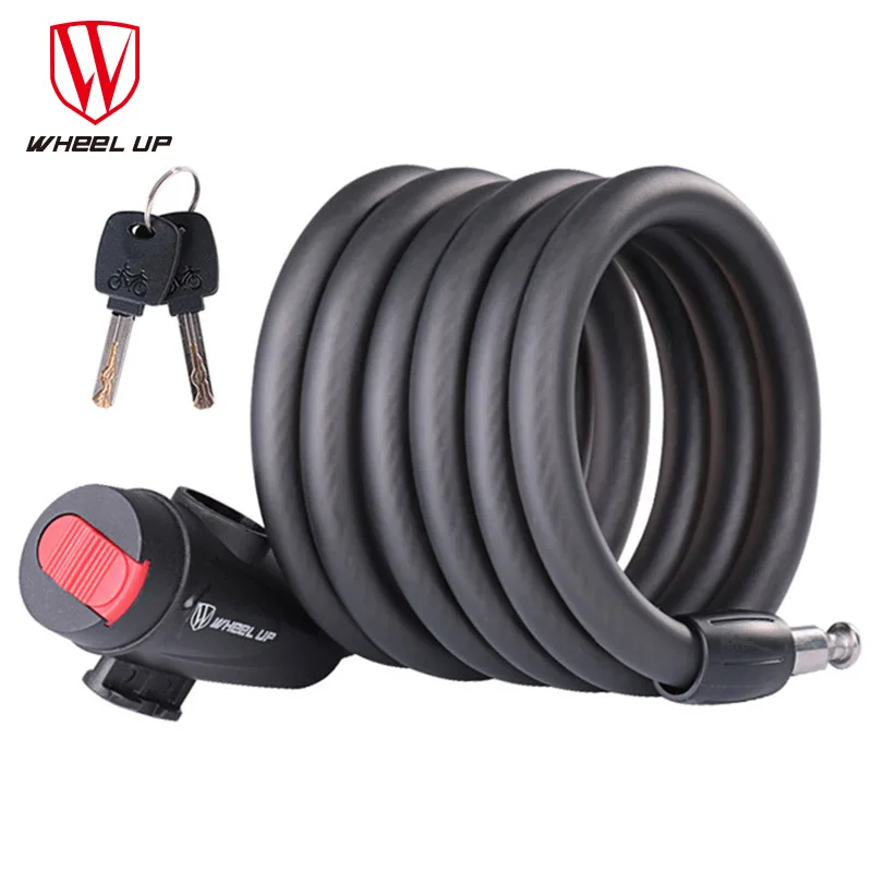 

WHEEL UP Professional Bicycle Lock Cable Lock MTB Road Bike Password Lock Key Lock 1.2m 1.5m 1.8m Cycling Equipment