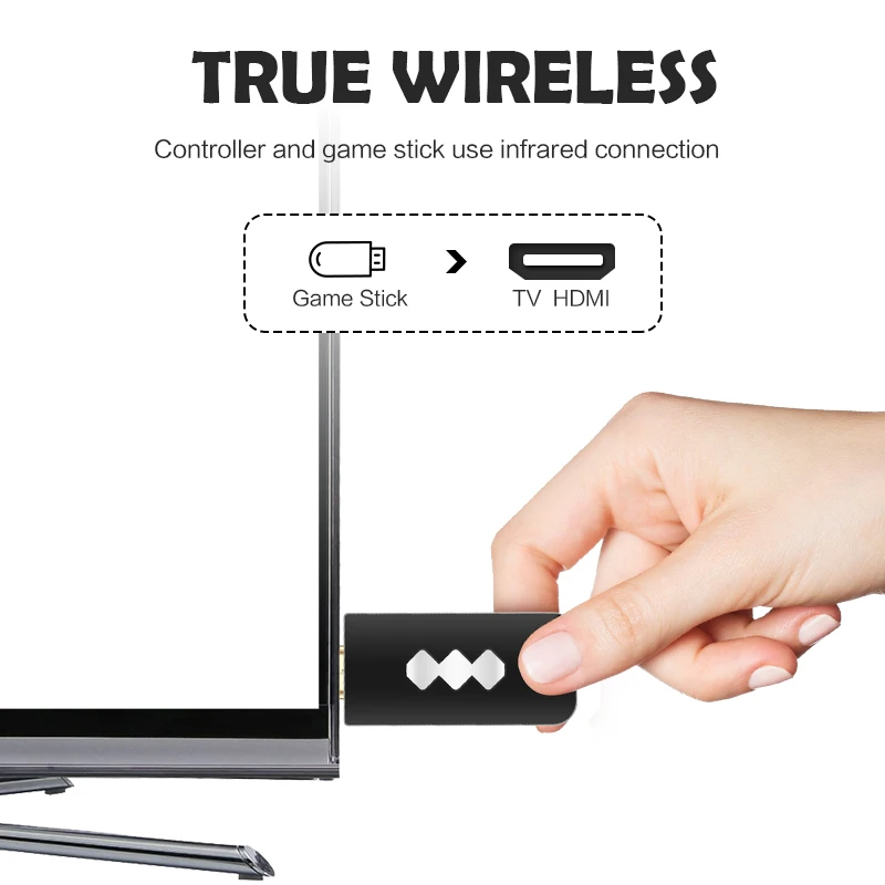 Data Frog USB Wireless Handheld TV Video Game Console Build In 600 Classic Game 8 Bit Mini Video Console Support AV/HDMI Output