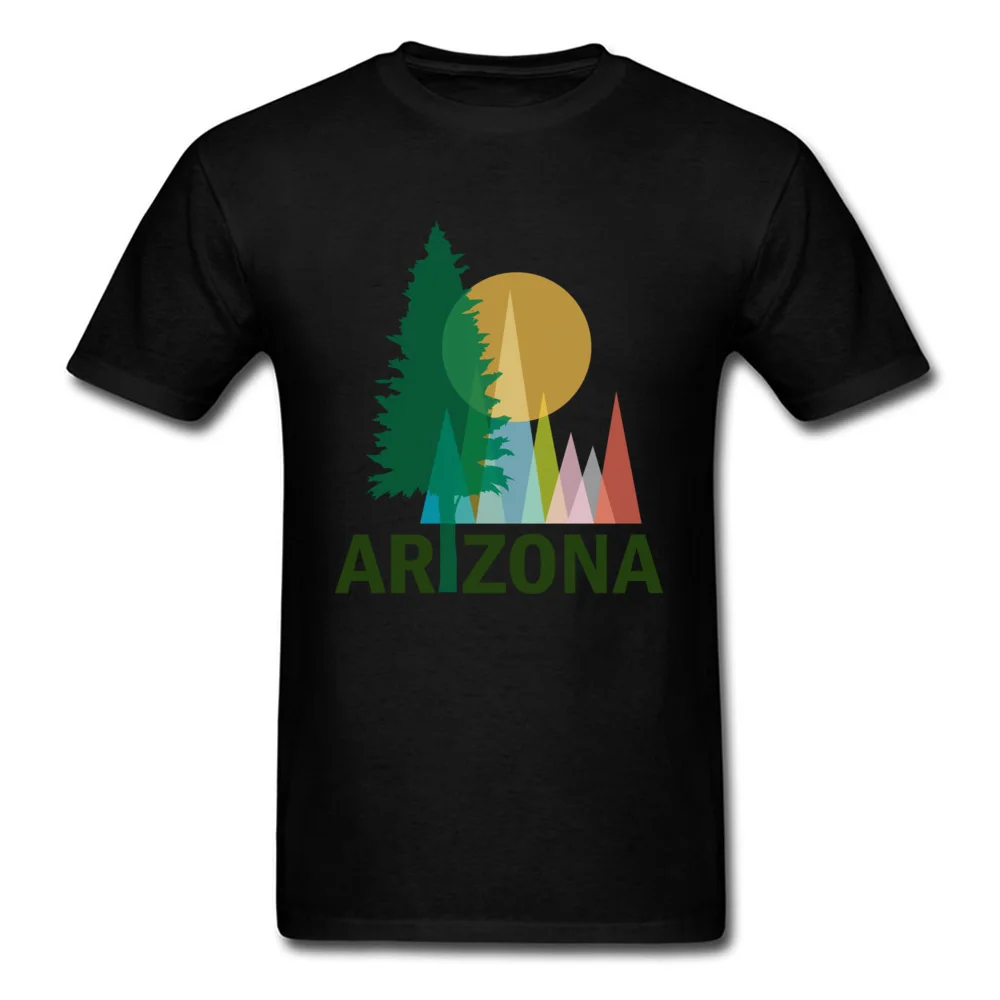 Normal T-shirts 2018 Newest Round Collar Arizona Trees Cotton Fabric Men's Tops Tees Classic Short Sleeve Sweatshirts Arizona Trees black