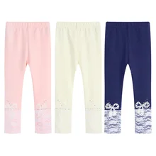 Штаны для девочек г., весенние штаны с бантом детская одежда кружевные леггинсы для девочек зимние детские леггинсы с цветочным рисунком, брюки От 2 до 10 лет детей