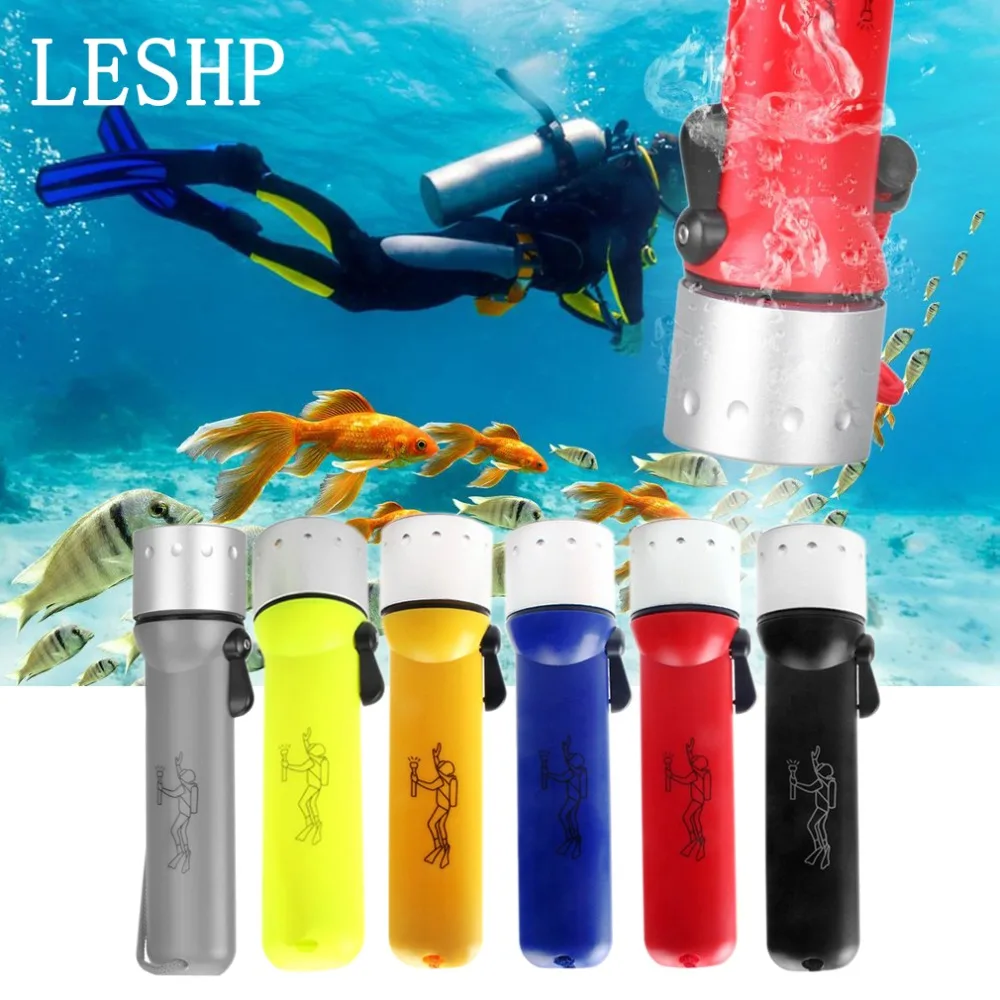 

Diving Torch LED Outdoor Diving Flashlight Waterproof Underwater Sealed Insulated Glare Lighting 3W 50 Meter Lamp for camping