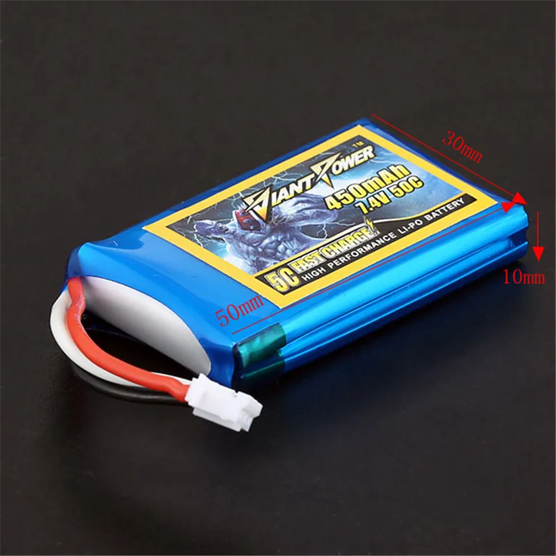 Горячая Распродажа батарея Giant Power 2S 7 4 В 450 мАч 50C Lipo для E flite Blade 130X модели RC|lipo