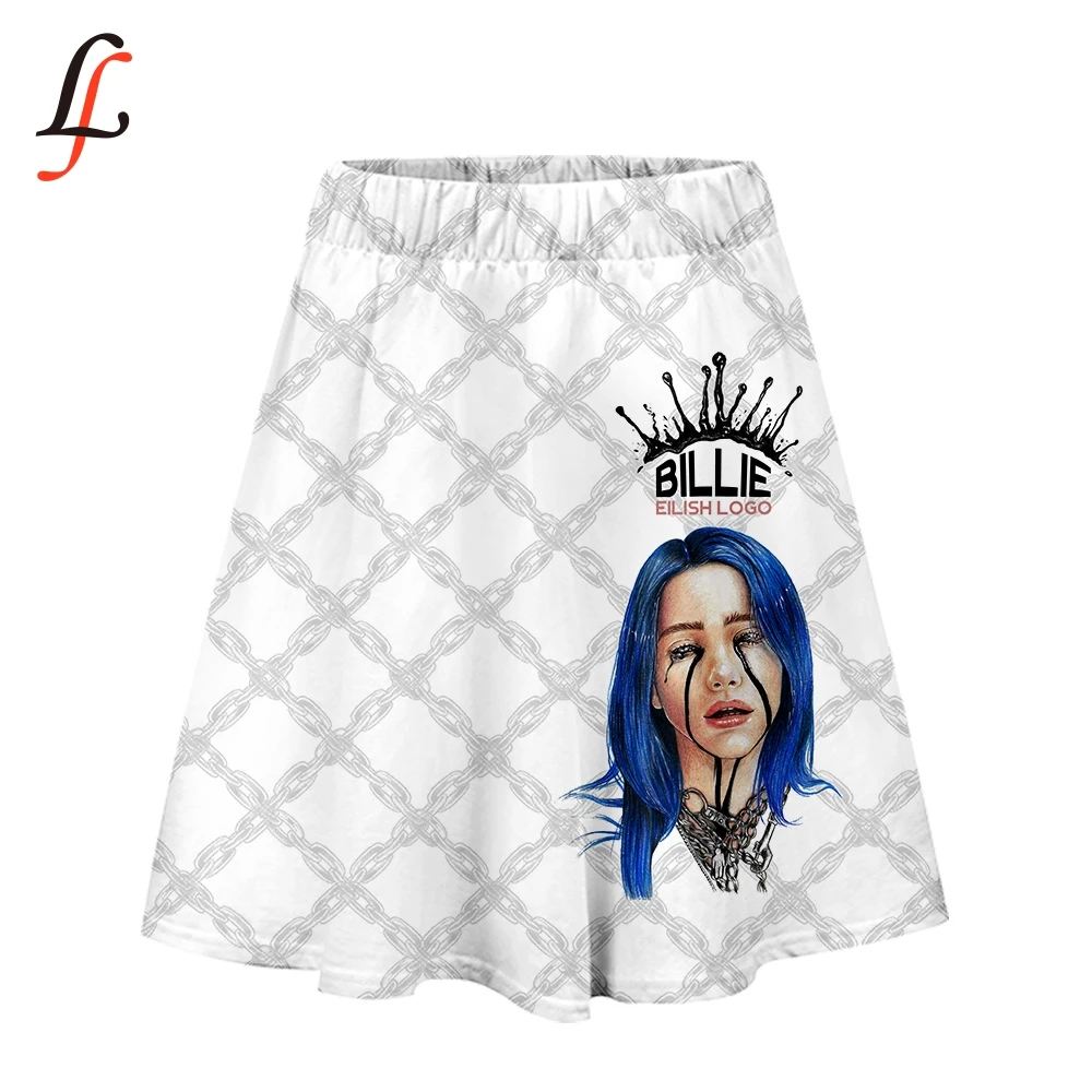 Fashion Elastic Waist Short Skirt Billie Eilish Harajuku Modis Women's All-match Loose Solid Soft Casual Femme | Женская одежда