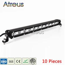 10Pcs 15Inch 36W Car Single Row LED font b Light b font Bar 12V 24V DRL