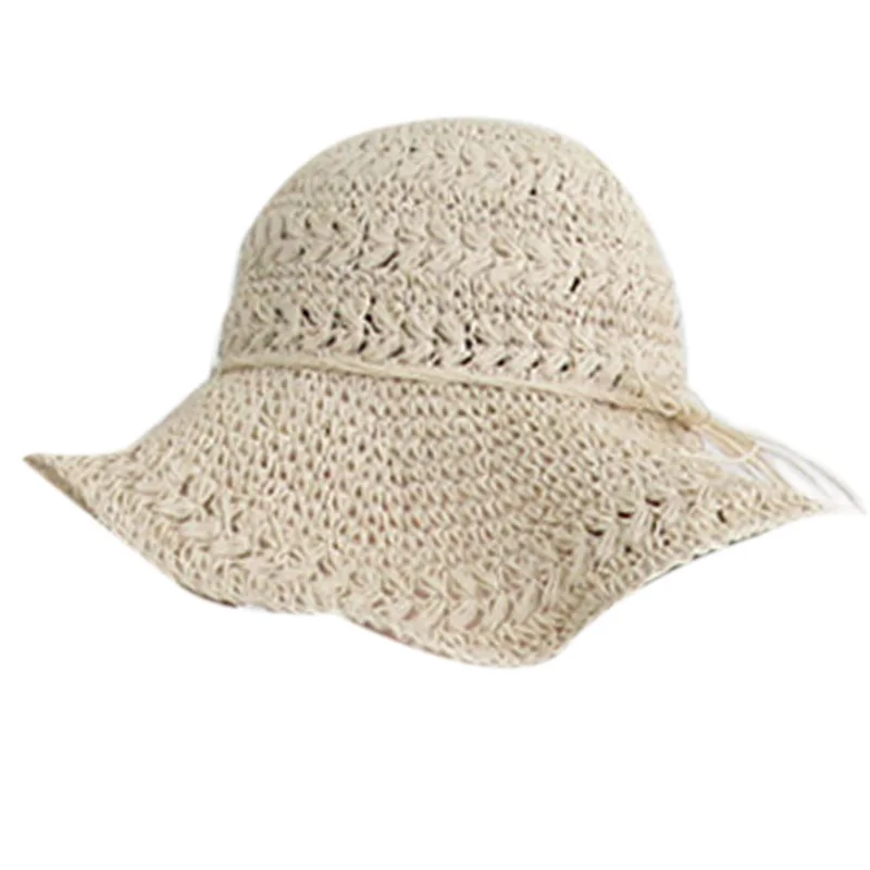Женские летние шляпы, Пляжная Панама, соломенная шляпа с широкими полями, сложенная уличная Кепка s для отдыха, праздничная шляпа из рафии Козырьки Шляпы