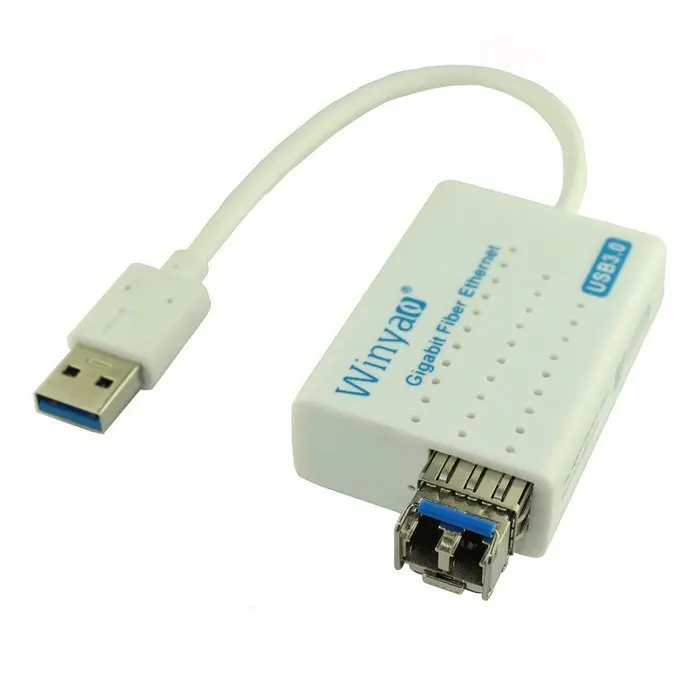 The USB 3.0 to 1000Mbps Gigabit Ethernet LAN Fiber Optical Network Card Realtek RTL8153 with SFP Optical Module White The USB 3.0 to 1000Mbps Gigabit Ethernet LAN Fiber Optical Network Card Realtek RTL8153 with SFP Optical Module White