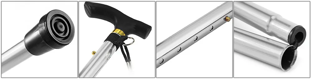 5 цветов новейший дизайн регулируемая алюминиевая легированная металлическая складная палочка трости высота и нескользящая резиновая основа трость