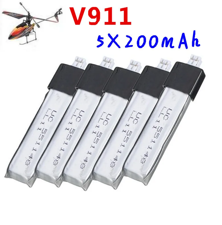5pcs Wltoys V911 RC Helicopter brushless motor Accessories Bag KV911 0005 F929 F939 BATTERY 5Pcs 3