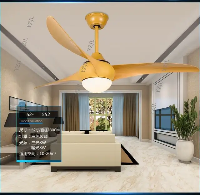 52inch Ceiling Fan Light Living Room Bedroom Fan Lamp