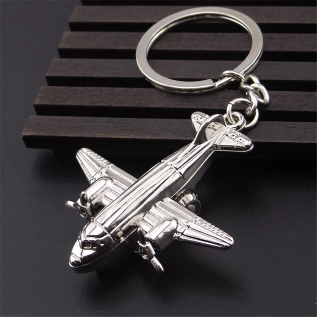 New Fashion Plane Model Shaped Key Chain Gift Originality Metal