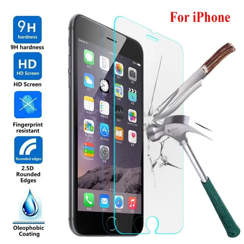 Защитное стекло GerTong закаленное 2.5D для iphone 6/6s/7/8 Plus/X/XR/XS Max/6/6/6s/8 Max 2018|glass for|for iphonefor 6 |