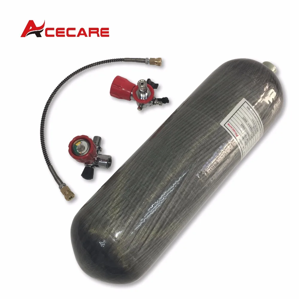 Высокое качество композитного углеродного волокна акваланг 6.8л и клапан и АЗС/воздух дыхание scba/дайвинг бутылка 30mpa 300bar-V