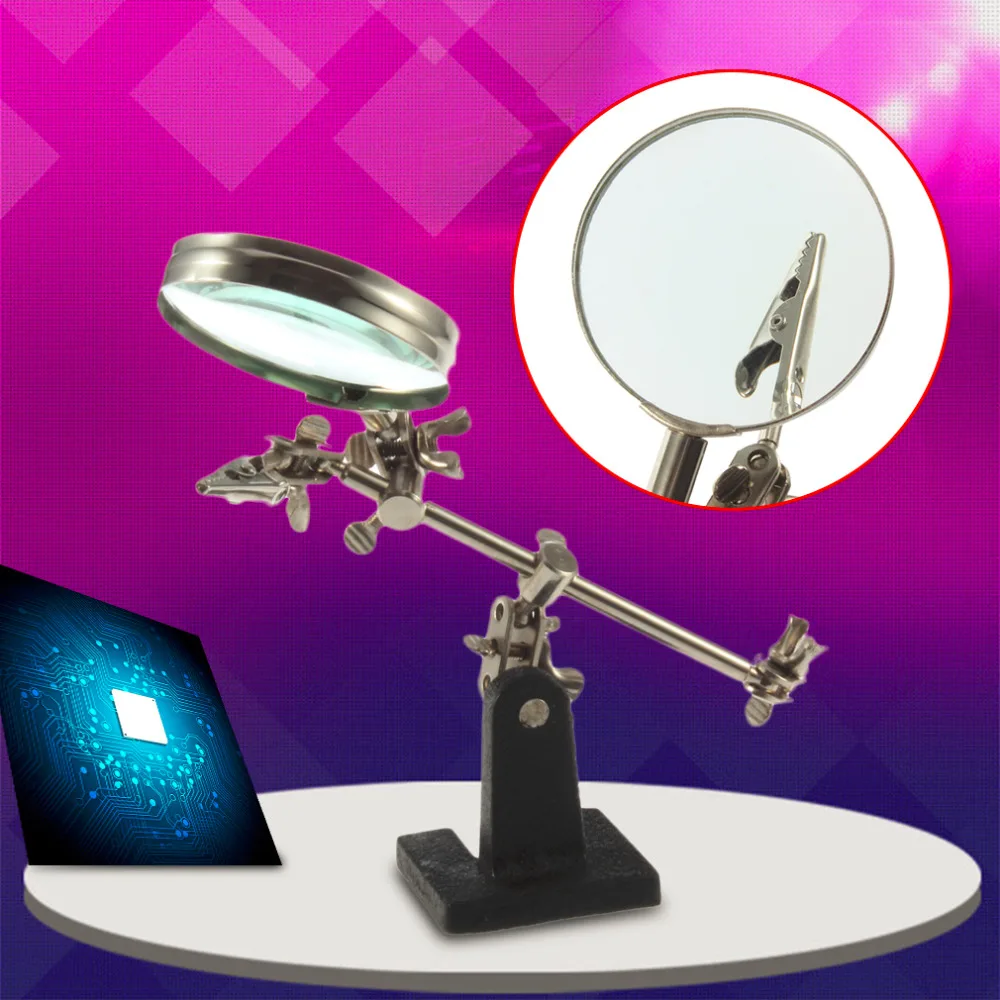2018 Newest Third Hand Soldering Iron Stand Helping Clamp Vise Clip