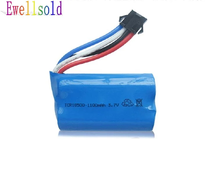 

7.4V 1100mAh Lipo battery 18500 For UDI 001 UDI001 Huanqi 960 747A RC boat speedboat With SM-4P Plug upgrade 3.7V*2 toys battery