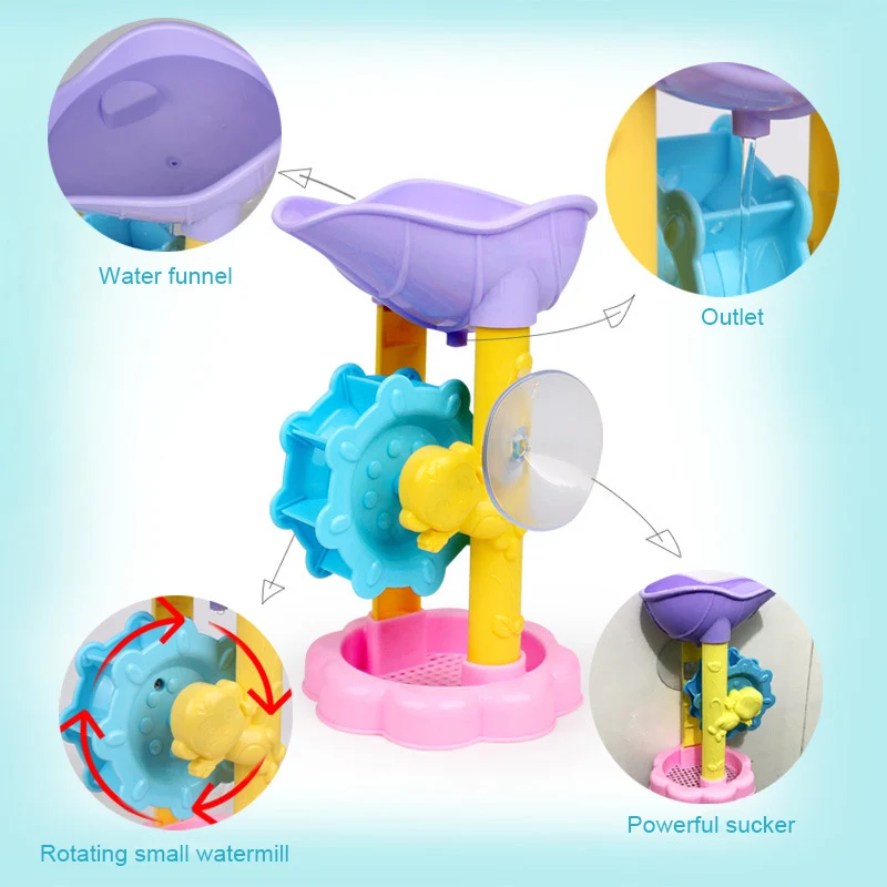 1 компл. для ванной игрушка Душ спрей воды Waterwheel аксессуары для ванны для ванная комната дети S7JN