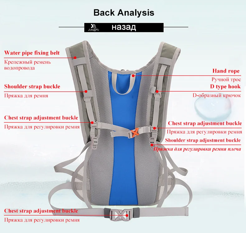 8L рюкзак для бега, гидратационный жилет для мужчин и женщин, велосипедный, для спорта на открытом воздухе, нейлоновые сумки, для бега, марафона, бега, велоспорта, пешего туризма, рюкзак