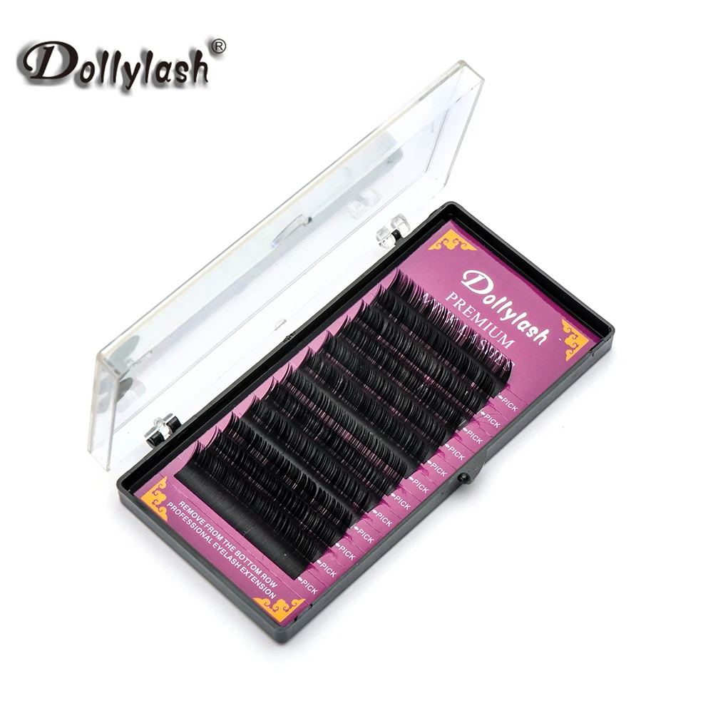Dollylash индивидуальное наращивание ресниц натуральные ресницы искусственные Искусственные ресницы 12 линий поднос черные норковые ресницы