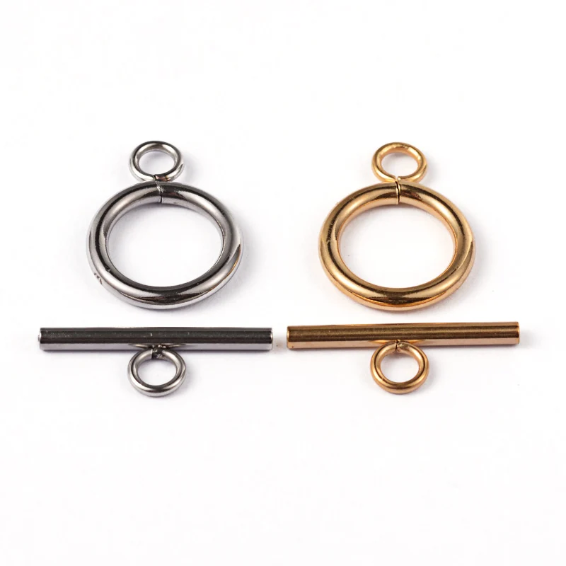 

100 Set 304 Stainless Steel Ring Toggle Clasps jewellery making Supplies Accessories ,Ring:19x14x2mm,Bar:20x7x2mm,Hole:3mm F60