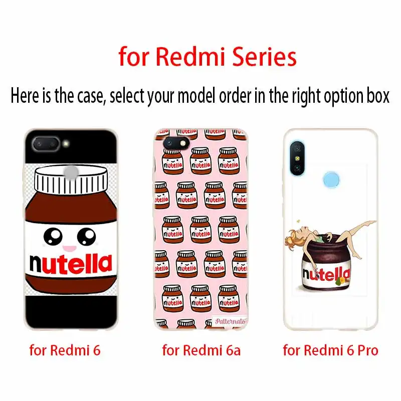 Модный мягкий чехол из ТПУ с изображением шоколадной еды Tumblr Nutella для Xiaomi Redmi 9a 8a 7a