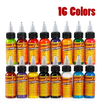 

30ml/bottle tattoo ink set permanent makeup art pigment 16PCS cosmetic tattoo paint for eyebrow eyeliner lip body Body makeup