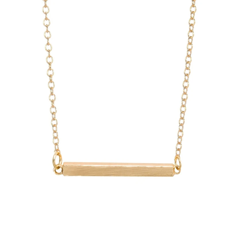 

SMJEL Clavicle Minimalist Horizontal Long Brushed Bar Necklaces for Women Tiny Personalized Jewelry Party Gifts for Her