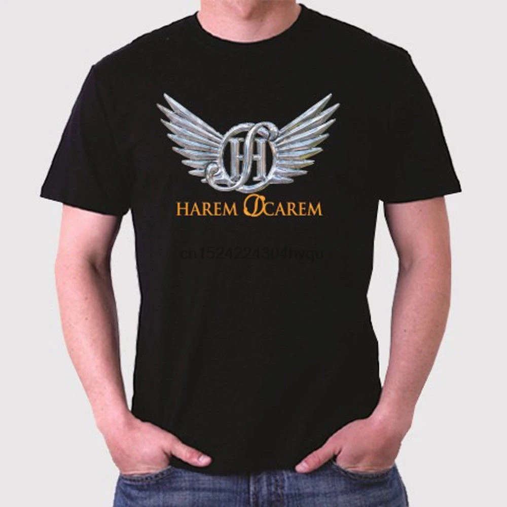 

Harem Scarem Album Cover Logo Rock Legend Men Black T-Shirt Size S to 3XL