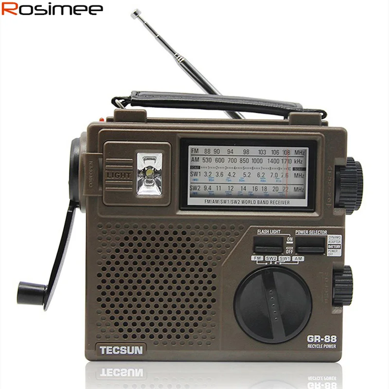 2016 new Best TECSUN GREEN 88 Radio FM / AM / SW Emergency Multiband