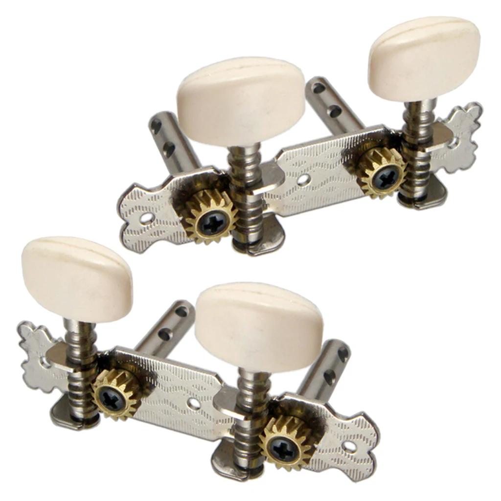 2Pcs Ukulele Guitar Tuner String Tuning Pegs Machine Heads Tuner 2R2L for Ukulele 4 Strings Classical Guitar Accessories