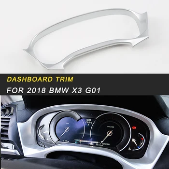 

Car ABS Carbon Fibre Matte Dashboard Frame Trim Cover Ring Decoration with Stickers Accessories for 2018 BMW X3 G01 Auto