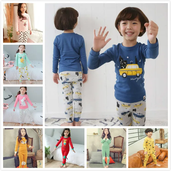 

New Years Children's Christmas Pajamas 2pcs Cartoon Sleepwear Kids Nightdress Cotton Pajamas For Girls Boys Pijamas Kids 2-12y