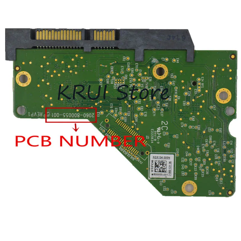 HDD PCB Логическая плата/плата номер: 2060-800055-001 REV P1