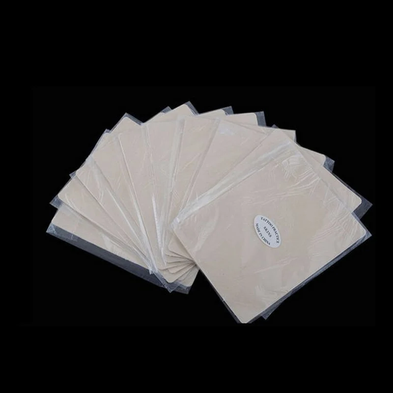 

5PCS Tattoo Practice Skin Sheet Blank Plain for Tattoo Needle Machine Supply Kit 20 x 15cm - pmu microblading