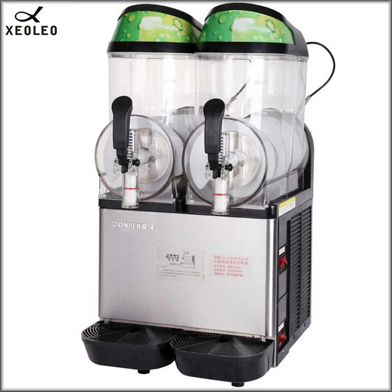 2 Tank Slush Frozen Ice Drink Slushie Machine FREE UK POSTAGE