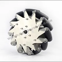 203 мм сверхмощное Mecanum колесо левое с резиновыми роликами 14149