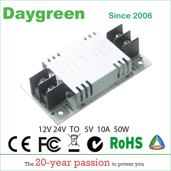 12V/24V à 5V 5A 25W DC DC convertisseur abaisseur régulateur de tensio –  Daygreen
