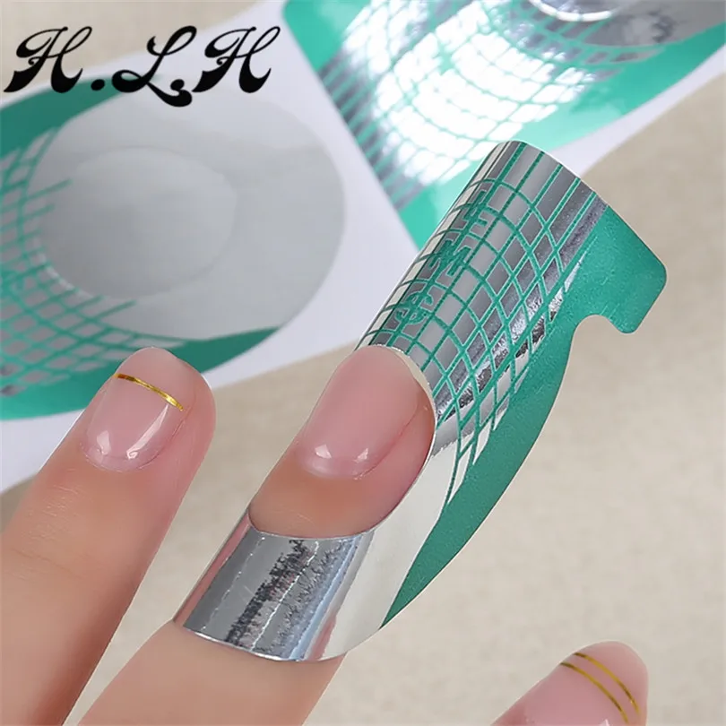 2018 h l h silver rectangle nail form for nail extensions for nail 2018 500pcs h l h gel varnish fashion green fish shape nails forms for gel nail art form