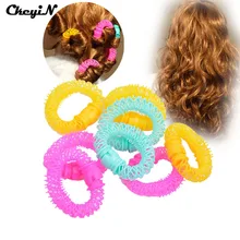 16 шт./лот, бигуди для укладки волос, заколка, волшебные пончики, бигуди, Спиральные Локоны, инструмент, сделай сам, безвредные волосы, Curcles, случайные цвета