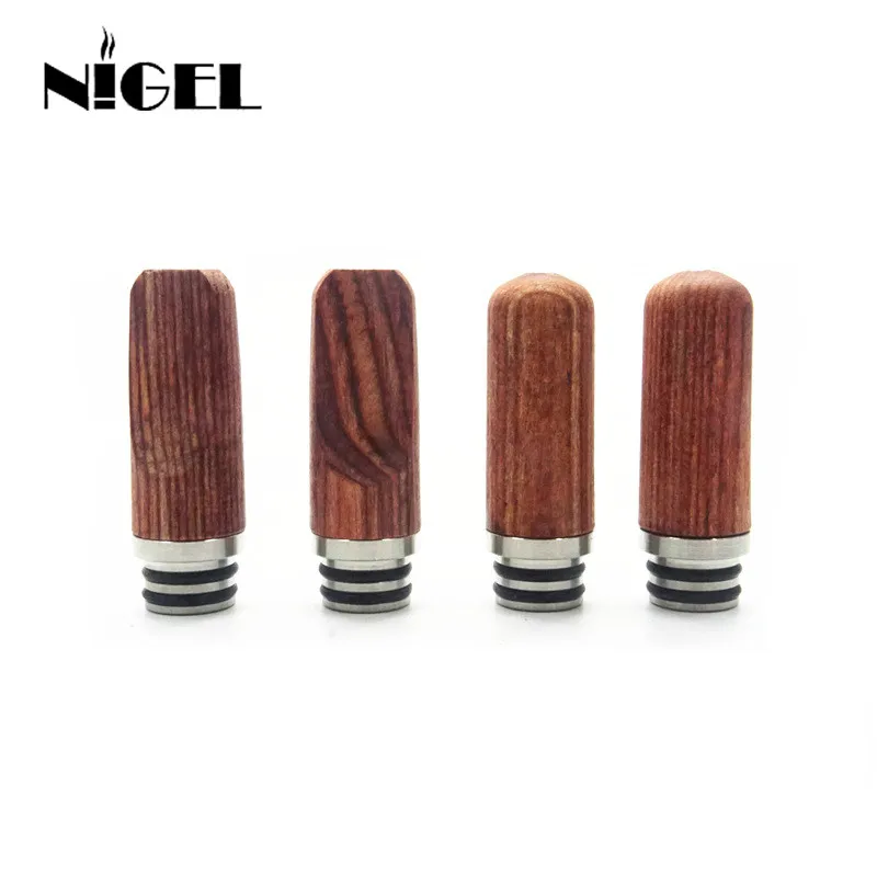 

Wooden Drip Tip Wood Stainless Steel Insulated Anti-scalding Flat Round 510 Drip Tips for RBA RDA Vaporizer Mod E Cigarettes