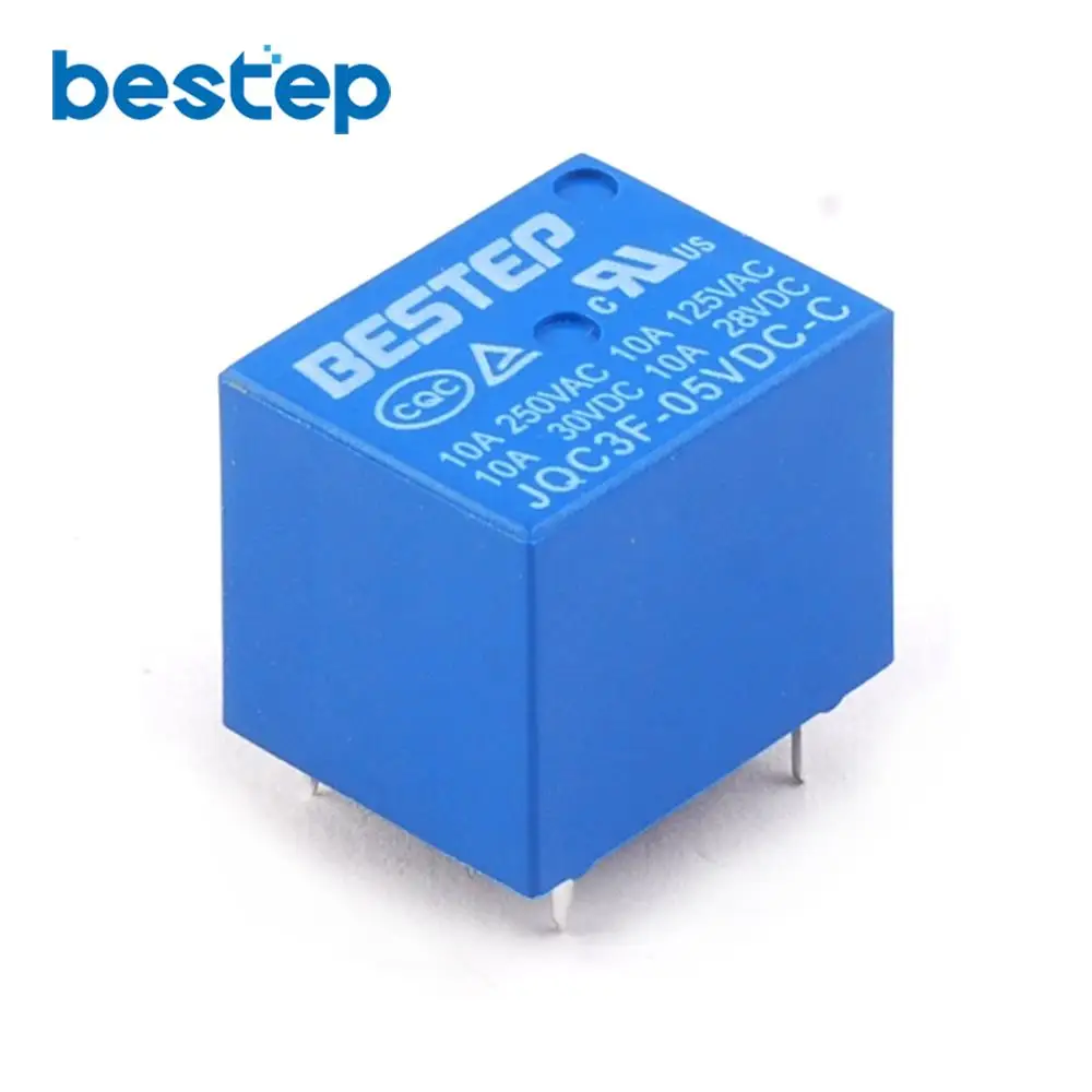 5 шт. BESTEP T73 5V Реле синий JQC3F 05VDC C|relay 5v| |